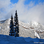 Mt Lassen's snow covered peaks.